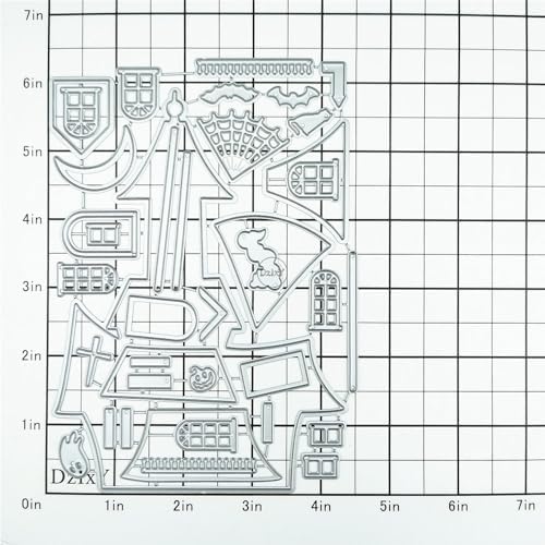 Halloween Patchwork House Spider Web Metal Cutting Dies for Card Making