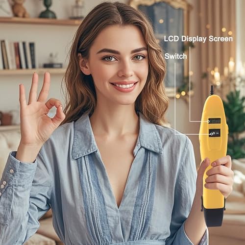 mofa Mini Variable Temp Heat Gun 350W 250℉~850℉(150℃- 450℃) Fast Heating,LCD Digital Display Hot Air Gun Tools with Reflector Nozzle&Tripod Overload Protection for Crafting,Embossing,Drying (Yellow)
