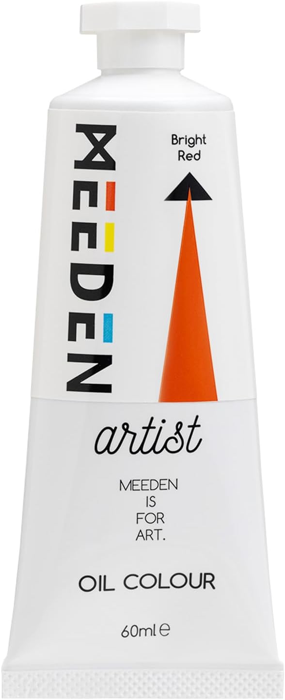 MEEDEN Artist Grade Oil Paint: Bright Red - 60ml/2oz Tube | Professional Art Paints and Supplies for Canvas Painting