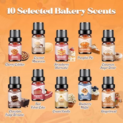 Bakery Essential Oils Set, Fragrance Oil for Diffuser