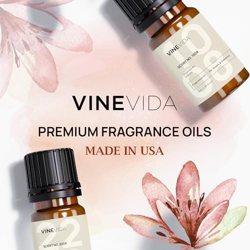 VINEVIDA [0.33oz] Cashmere Glow Fragrance Oil for Candle & Soap Making - USA Made Candle & Soap Scents