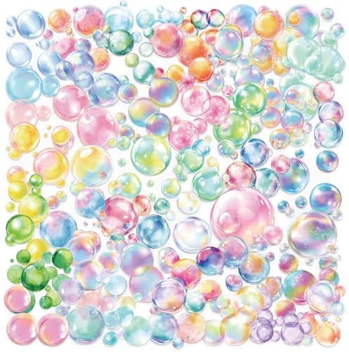 50PCS Iridescent Bubble Stickers Pack
