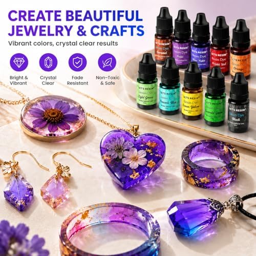 LET'S RESIN 16 Color Concentrated Resin Dye for Epoxy Resin & UV Resin