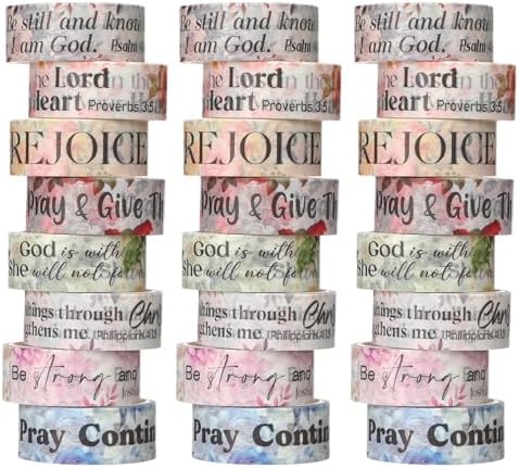 24 Rolls Back to School Christian Washi Tape