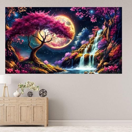 Benjenes Large Diamond Art Kits for Adults, Sakura Landscape Kits