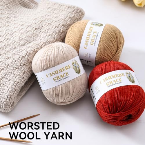 100% Pure Natural Merino Wool Yarn (4ply) - Each Ball 3.5 OZ/Approximately 320 Yards - Hand-Knitting/Crochet/Knitting - Soft and Non-irritating [2 Ball Set] (Mandala 04)