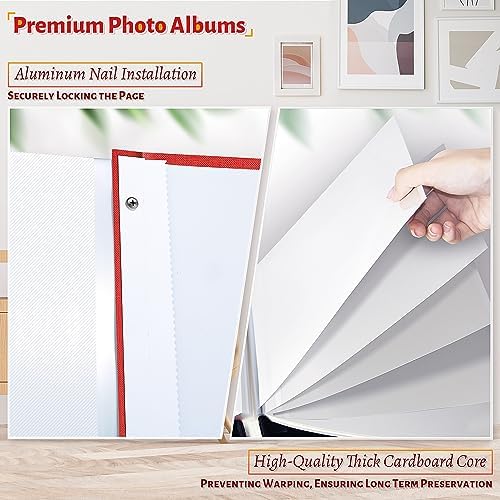 Artfeel Photo Album Self Adhesive Scrapbook,120 Pages Large Photo Book for 4x6,5x7,8x10 Pictures,DIY Album for Baby Wedding Family Travel Birthday,with Metallic Pen and Scraper
