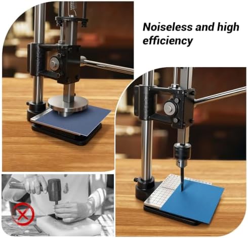 Leather Press Machine Hole Puncher Leather Cutting Machine Hand Punching Machine for DIY Craft Punching Holes Cutting, Forming Pressing,Install Rivets