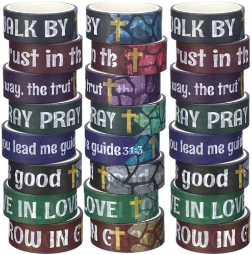 24 Rolls Back to School Christian Bible Verse Washi Tape