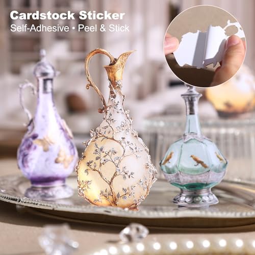 32 Pcs Vintage Bottle Stickers for Scrapbooking and Journaling