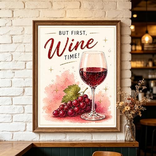 TOPCLTV Wine Glass Diamond Art Kits for Adults, 5D Bar Diamond Painting Kit