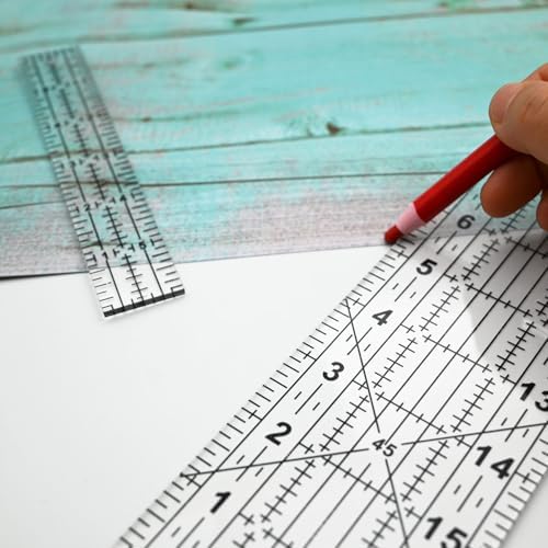 Sewing Rulers Quilting Ruler,Acrylic Quilting Templates,Sewing Tools Accessories Supplies for Patchwork Precision Fabric Cutting 4pcs(1x6,3x17,1.5x17,1.5x10inch)