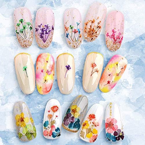 Dried Flowers & Foil Nail Art Kit - 108PCS, Accessories for Resin Mold