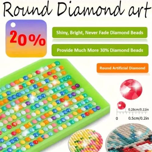 OJTOYART House Landscape Diamond Art Kits for Adults,5D Diamond Painting Kits for Beginner,DIY Full Round Drill Diamond Dots for Adults Arts and Crafts for Adults Home Wall Decor 13.79 x 13.79inch