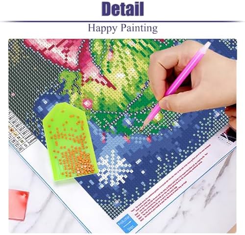 cdjlddww Christmas Diamond Art Kits for Adults, Diamond Painting for Adults Beginner, Diamond Dots Crystal Gem Art Kits for Home Decor(12x16Inch)