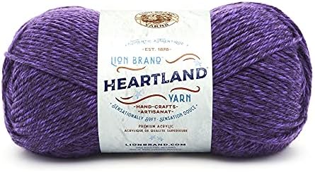 Lion Brand Yarn Heartland Yarn, Worsted-Weight Yarn for Knitting, Crocheting, and Crafting, 1 Pack, Hot Springs