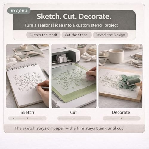 Blank Mylar Stencil Sheets, 10 Pack, 12 x 12 Inch, 7 Mil PET Plastic