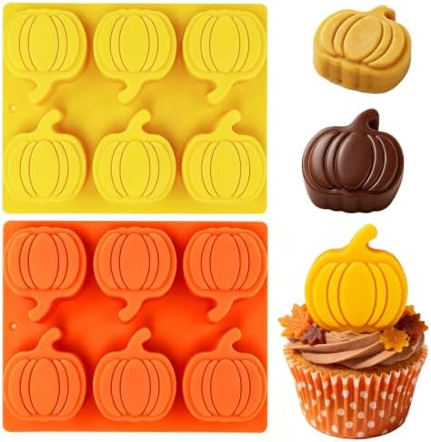 Thanksgiving Pumpkin Molds, 2 Pack Pumpkin Soap Molds