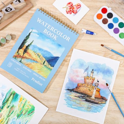 35 Sheets Watercolor Paper Pad 9x12 Inch, 140 Lb Cold Press, Spiral