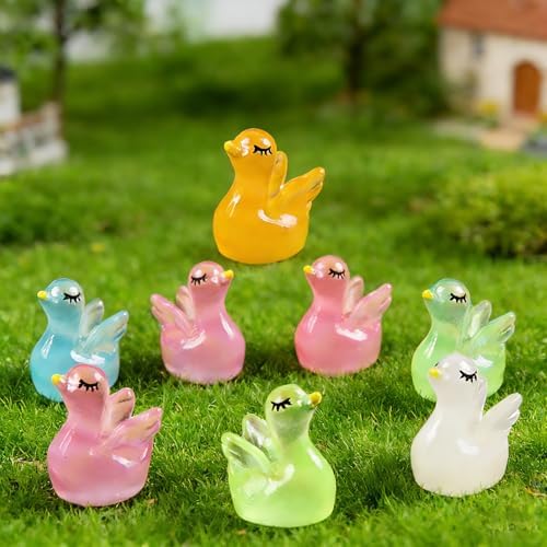 2Pcs Cute Tiny Swan Resin Silicone Mold Micro Dollhouse Animal Epoxy Casting Mold for DIY Resin Art Fairy Garden Miniatures Landscape Crafts Decor