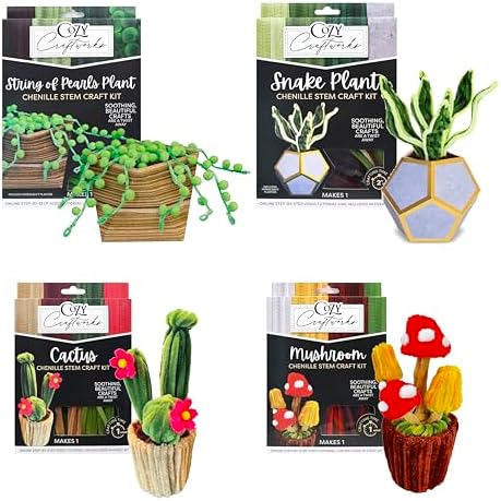 WeVeel Cozy Craftworks Chenille Stem Craft Kit (Plants)