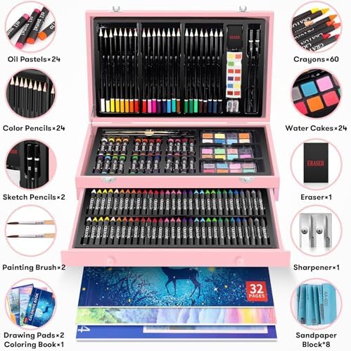 iBayam Pink Art Supplies, Gifts Kids Teen Girls Trendy Stuff 6-16 Year Old