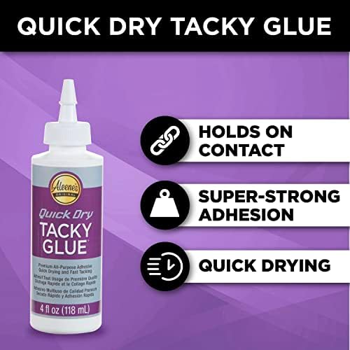 Aleene's Quick Dry Tacky Glue, Premium All-Purpose Adjesove, Quick Drying and Fast Tacking, 4 fl oz 36-Pack
