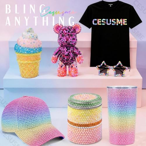 28000 Pcs Color Rhinestones Bedazzling Kit, White AB Resin Bedazzling Gems