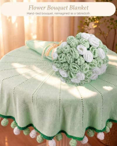 Get Well Soon Gifts for Women Crochet Flower Blanket Birthday Gifts for Mom