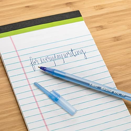 BIC Round Stic Xtra Life Ballpoint Pen, 1.0 mm Medium Point, Blue, 60-Count