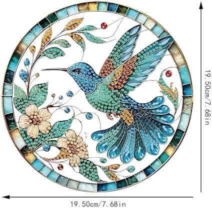 AIBOERL Hummingbird Diamond Art Kits for Adults, Acrylic Hanging Suncatcher