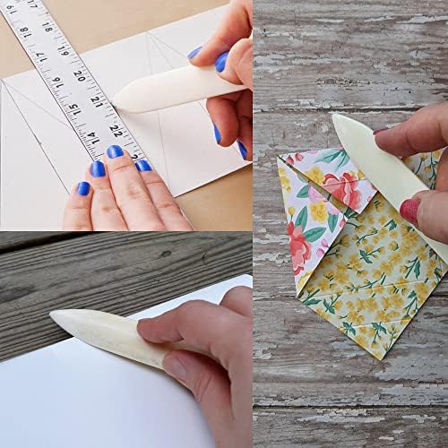 DEEDYGO Genuine Bone Folder Tool - 100% Cattle Bone | Scoring, Creasing, Folding, Burnishing, For Paper, Card & Leather Crafts, Origami, Scrapbooking, Bookinding, Crafting