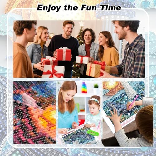 AIBOERL Diamond Art Kits for Adults，DIY Special Shape Diamond Painting | Special Shape Moon Lighthouse Diamond Painting for Beginners Rhinestone 5D Diamond dots(Gemstone Craft)Wall Art Gift 12x16IN