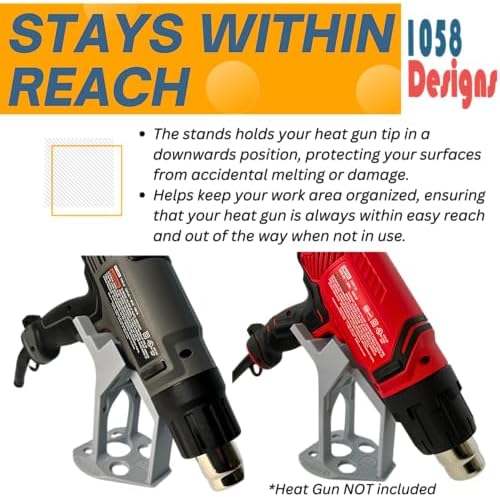 Heat Gun Stand Holder compatible with CRAFTSMAN and compatible with PORTER-CABLE Heat Guns - 1058 Designs