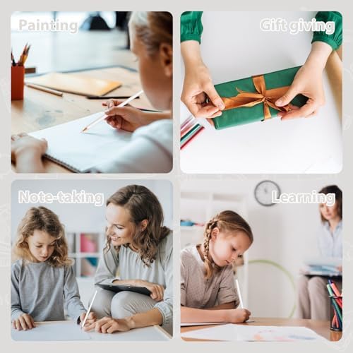 36 Pack White Colored Pencils for Kids, Pre-sharpened Art Pencils Back to School Supplies Set, Drawing Sketching Pencils for Students, Teachers, Classroom