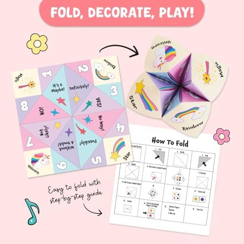 DIY Make Your Own Paper Fortune Tellers & Cootie Catchers for Kids