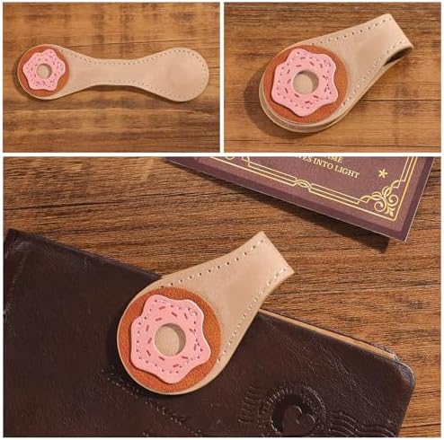 2PCS Vintage Magnetic Leather Bookmark, Leather Magnetic Bookmarks for Women, Magnetic PU Bookmarks Clip Book Accessories