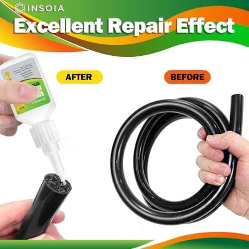 INSOIA Super Rubber Glue Clear, 20g, Strong Bond, with Precision Tips