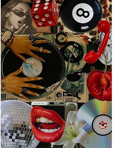 Diamond Art Kits for Adults, 5D Retro Collage Diamond Painting Kit 12x16 in
