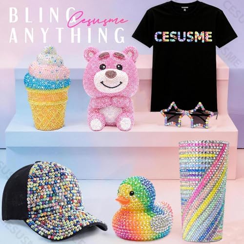 28000Pcs Color Rhinestones Bedazzling Kit, Dark Pink Resin Gems for Crafts