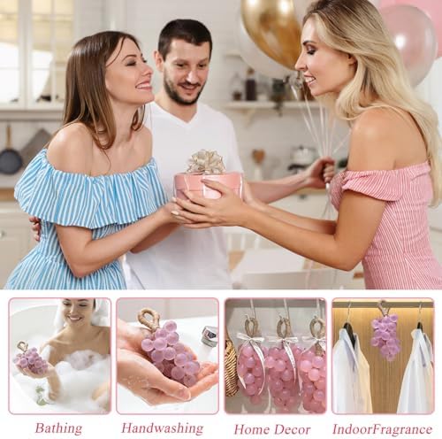 DIY Grape Soap Making Kit for Beginners – Complete Handmade Craft Set with 2 Natural Soap Bases, Silicone Molds, Mica Powder, Jute Rope & Tools, Creative Home Decor, Gift Ready