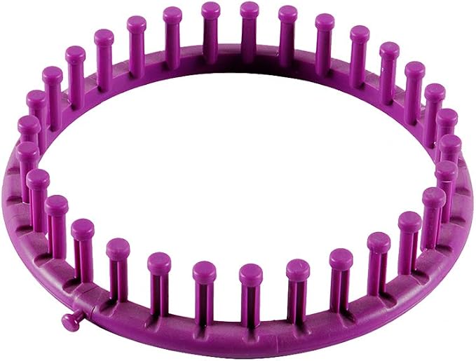 novelinks Round Knitting Looms Set - Set of 5 Plastic Looms Knitting with 1 Knitting Yarn Loom Needle and 1 Plastic Loom Pick