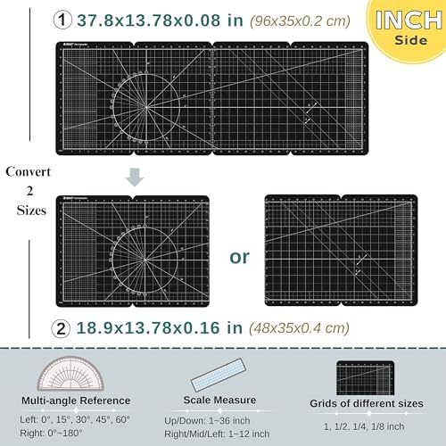 iMAT Flip Cutting Mat M Type Foldable Double-Sided Black