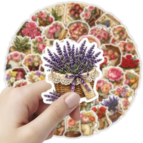 Vintage Aesthetic Flowers Stickers Flora Scrapbook Stickers