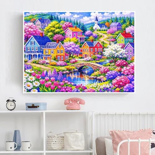 YOLENIX Countryside Scenery Diamond Art Kits for Adult Diamond Painting Kit