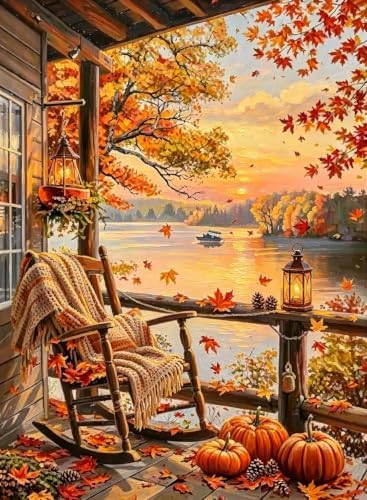 YOLENIX Autumn Twilight Diamond Art Kits for Adult Diamond Painting Kit