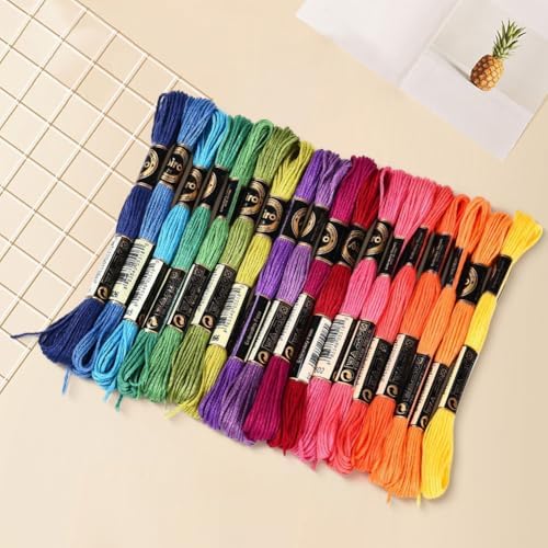 18 Skeins 157.5 Yards Colorful Cross Stitch Floss for Sewing DIY