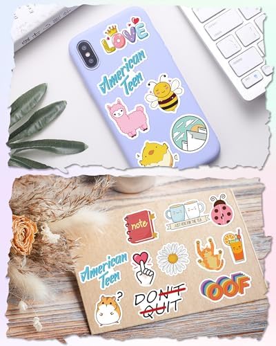 100 Pcs/Pack Water Bottle Stickers for Kids, Cute Vinyl Waterproof Stickers | Party Favors for Girls Teens, Back to School Supplies Gifts, Classroom Prizes, Goodie Bag Stuffers, Teacher Classroom Supplie