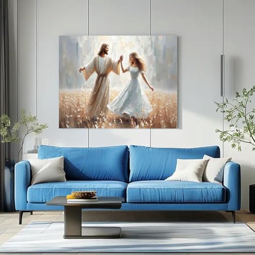 Jesus Paint by Numbers Kit for Adults Framed Canvas 12X16 in, Frameworkless