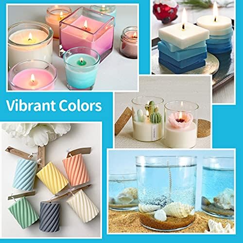 YRYM HT Candle Wax Dye for Soy Candle Making- 34 Popular Coloring Chips